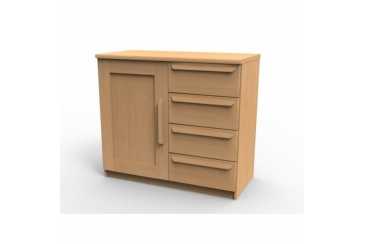 Obrázok pre Kvalitná masívna komoda P2DZ, BUK morenie jelša