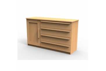 Komoda z luxusného masívu P3DZ, BUK morenie jelša Obrázok pre Komoda z luxusného masívu P3DZ, BUK morenie jelša