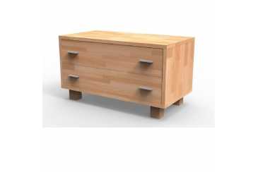 Praktická masívna komoda K2Z, BUK morenie tabak Obrázok pre Praktická masívna komoda K2Z, BUK morenie tabak